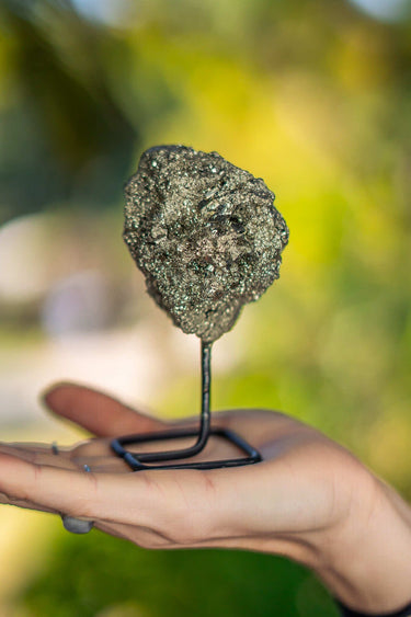 Pyrite Cluster on Stand